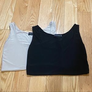 TOPSHOP SQUARE NECK CROP TOPS (2)